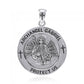 Archangel Gabriel Medallion Pendant Necklace Spiritual Angel Jewelry Symbol Faith Protection Gift