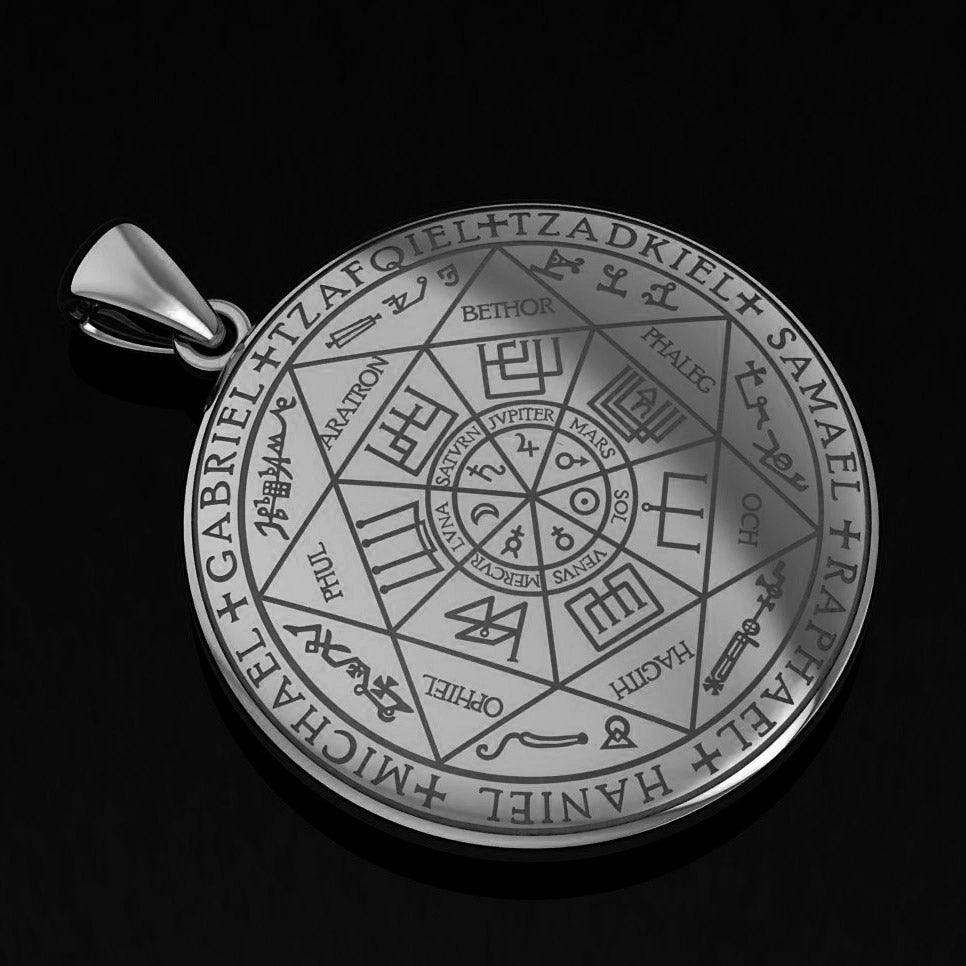 Seven Archangels Sterling Silver Pendant For Divine Guidance And Spiritual Protection