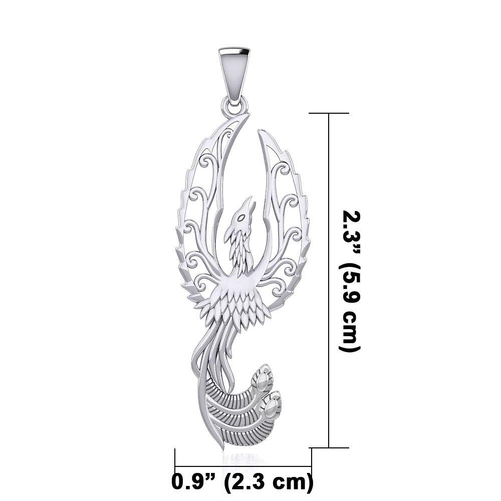 Mythical Phoenix Sterling Silver Pendant