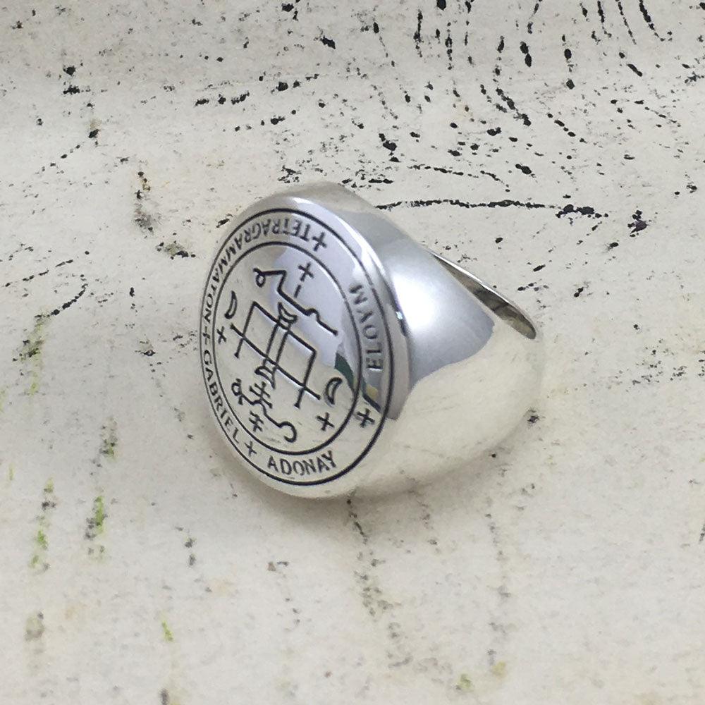 Archangel Gabriel Sigil Sterling Silver Ring