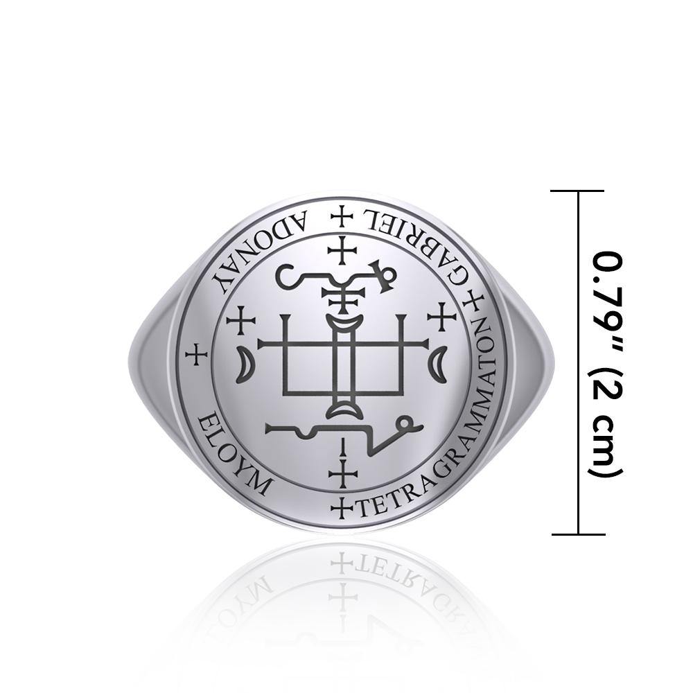 Archangel Gabriel Sigil Sterling Silver Ring
