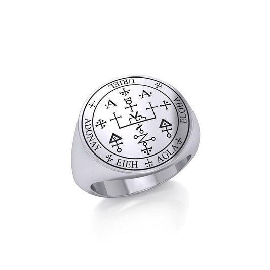 Sigil of Archangel Uriel Sterling Silver Ring
