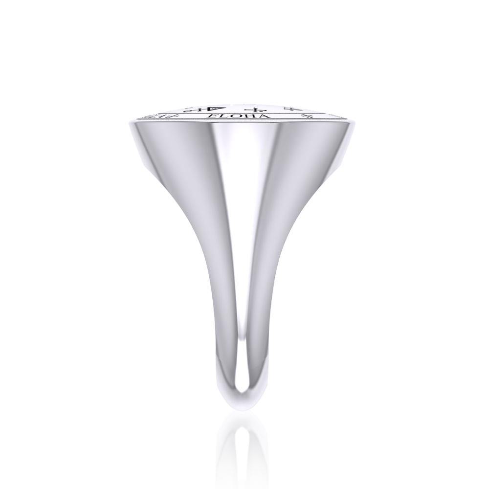 Sigil of Archangel Uriel Sterling Silver Ring Spiritual Occult Jewelry Charm