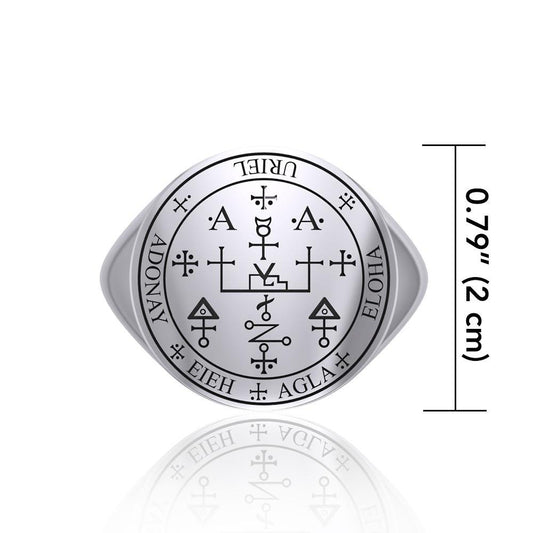 Sigil of Archangel Uriel Sterling Silver Ring