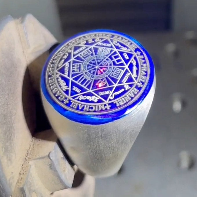 Seven Archangels Seals Sterling Silver Signet Ring for Men Spiritual Jewelry