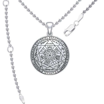 Experience Divine Guidance: The Seven Archangels Sterling Silver Pendant - Embrace Heavenly Protection and Spiritual Connection