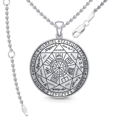 Seven Archangels Sterling Silver Pendant For Divine Guidance And Spiritual Protection