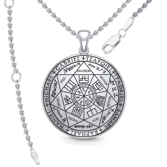 Seven Archangels Sterling Silver Pendant For Divine Guidance And Spiritual Protection