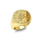 Seven Archangels Seals Sterling Silver Signet Ring With Gold Vermeil Plate For Men