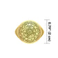 Seven Archangels Seals Sterling Silver Signet Ring With Gold Vermeil Plate For Men