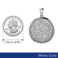 Sigil of Seven Archangels Inspired Solid White Gold Pendant