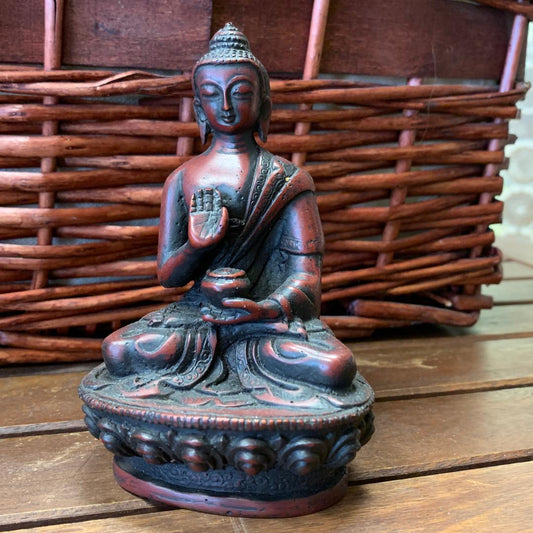 Buddha Statue Brown Resin
