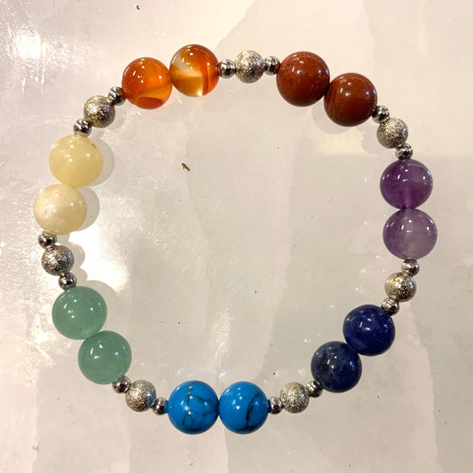 Bracelet Chakra Metal Beads