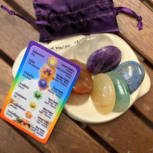 Chakra Stone Set with Bag and Card