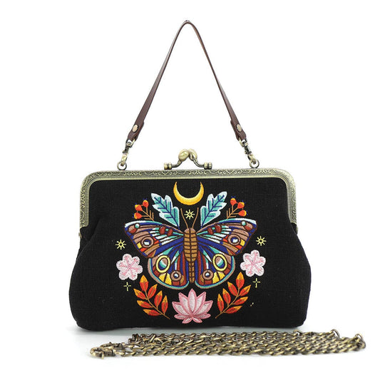 Moon Moth Vintage Kiss Lock Bag