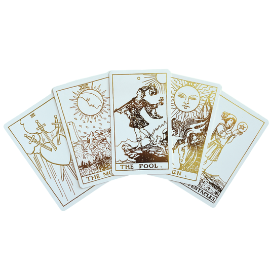Foil White Gold Tarot & Guide