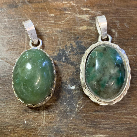 Jade Cabochon Pendants