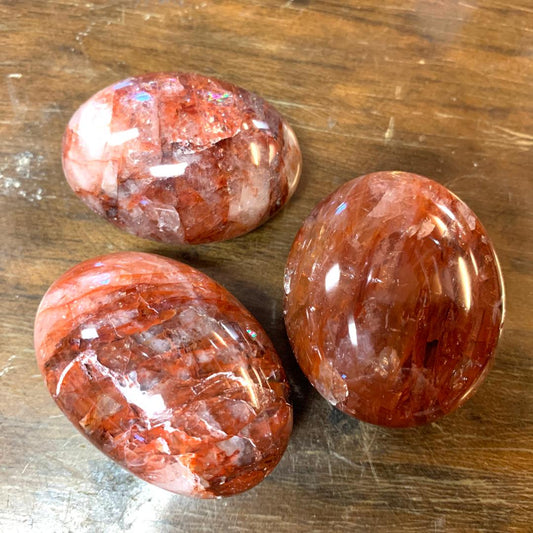Palm Stone Crimson Healer Quartz