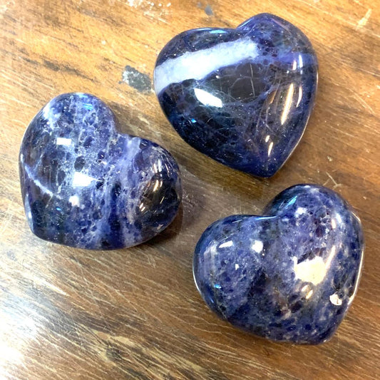 Palm Stone Sodalite Heart