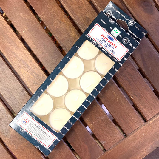 Satya Tea Light Palo Santo 12PK