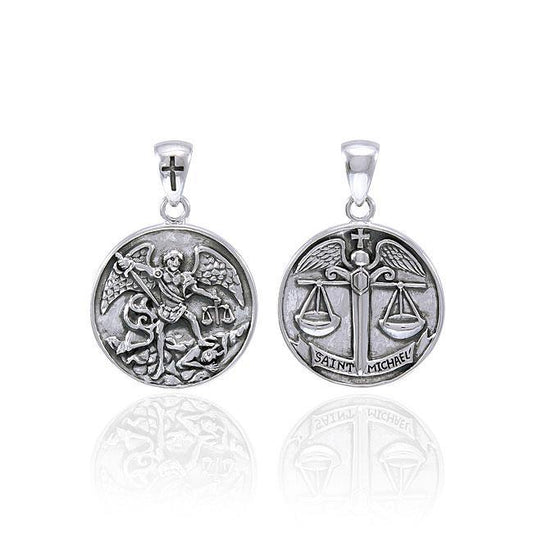 Saint Michael Archangel Sterling Silver Pendant