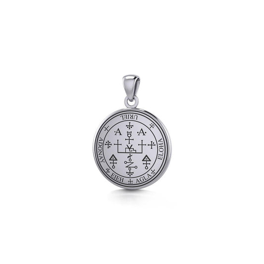 Sigil of the Archangel Uriel Small Sterling Silver Pendant