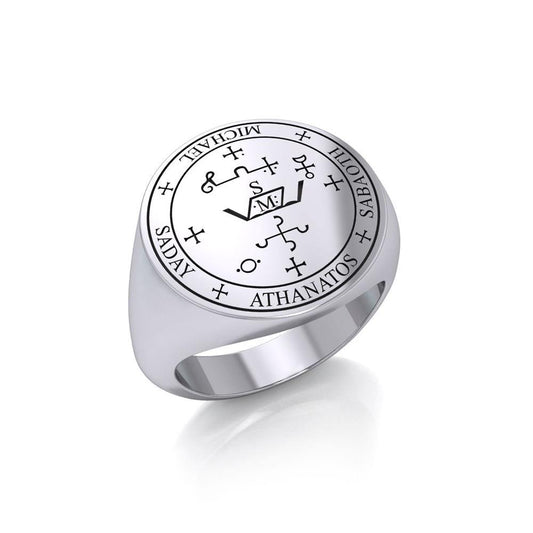 Sigil of the Archangel Michael Sterling Silver Ring